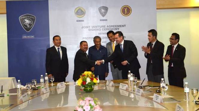 Lotus, PROTON, Golstar sign JV agreement