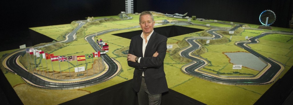 Martin Brundle in front of his ultimate race track.