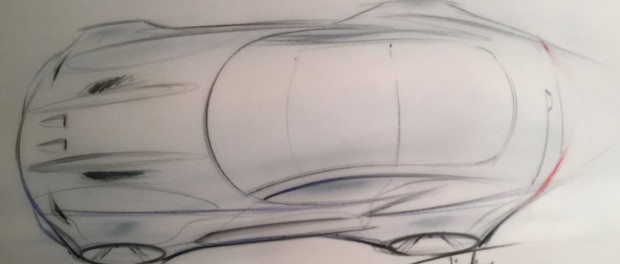 Henrik Fisker - initial design rendering for The Force 1, a high-performance automobile debuting on January 12 at 10-05 am at the 2016 North American International Auto Show in Detroit