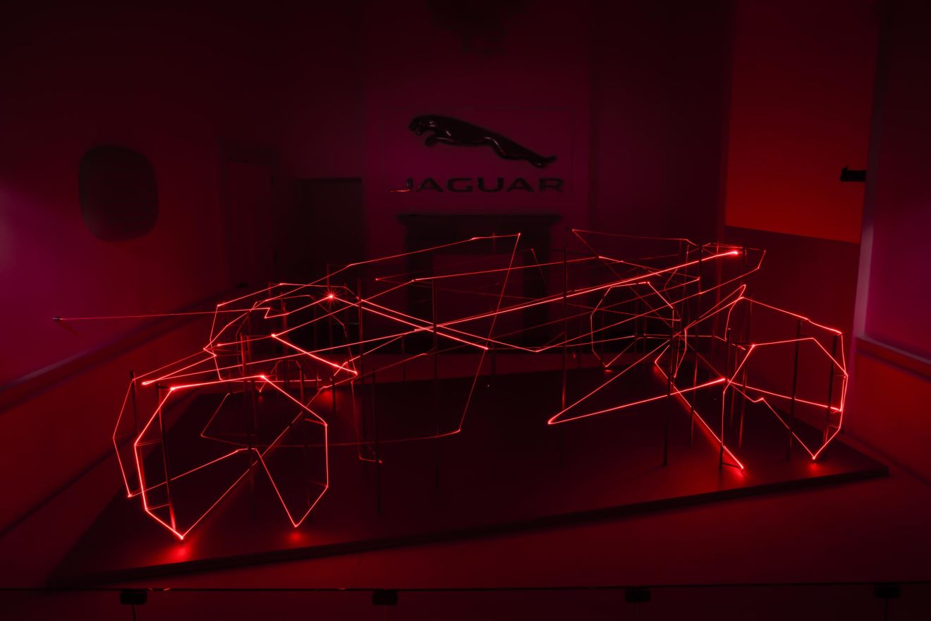 Jaguar celebrates London's first Design Biennale with innovative light installation at Somerset House.5