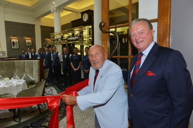 Sir Stirling Moss OBE officially opens Stirling’s at Woodcote Park, with Royal Automobile Club Chairman, Tom Purves