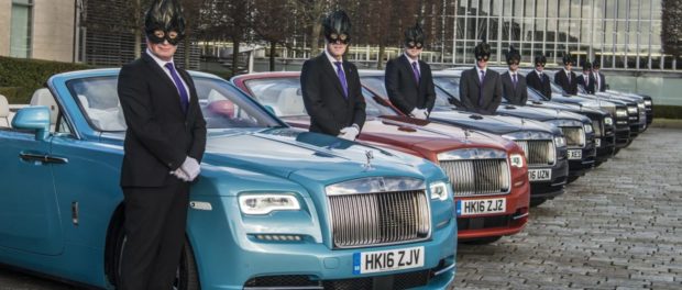 Rolls-Royce chauffeurs prepare for the Elephant Family Animal Ball