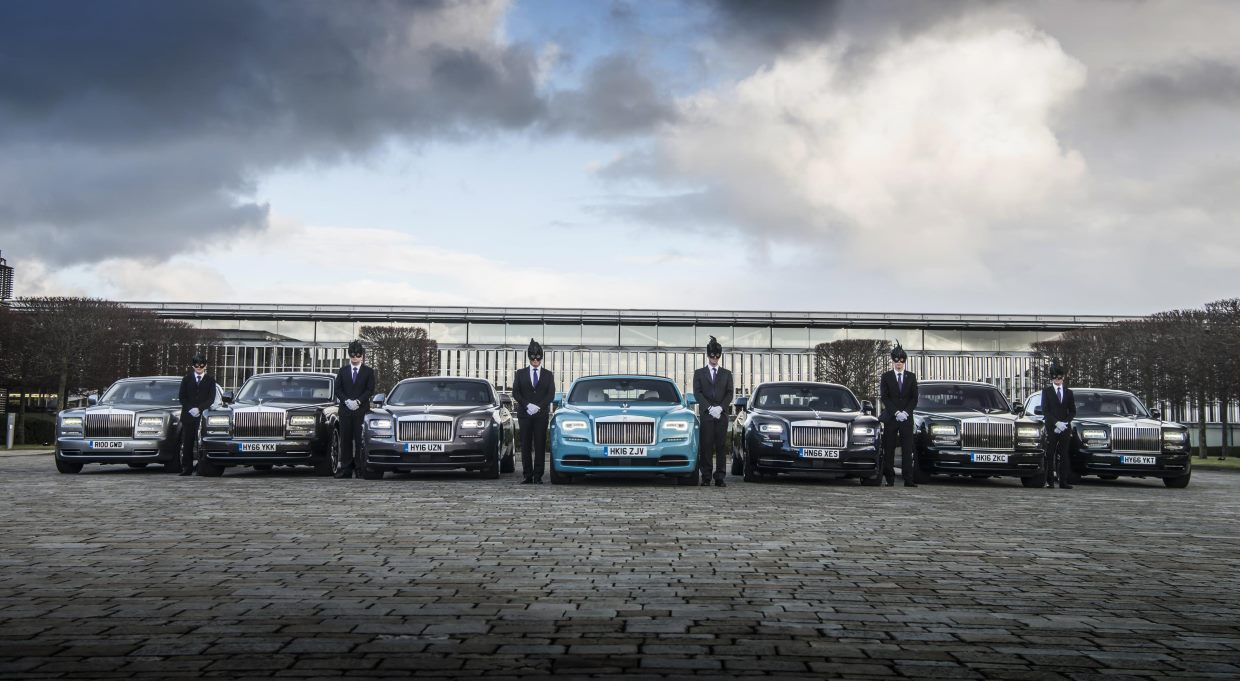 Rolls-Royce chauffeurs prepare for the Elephant Family Animal Ball