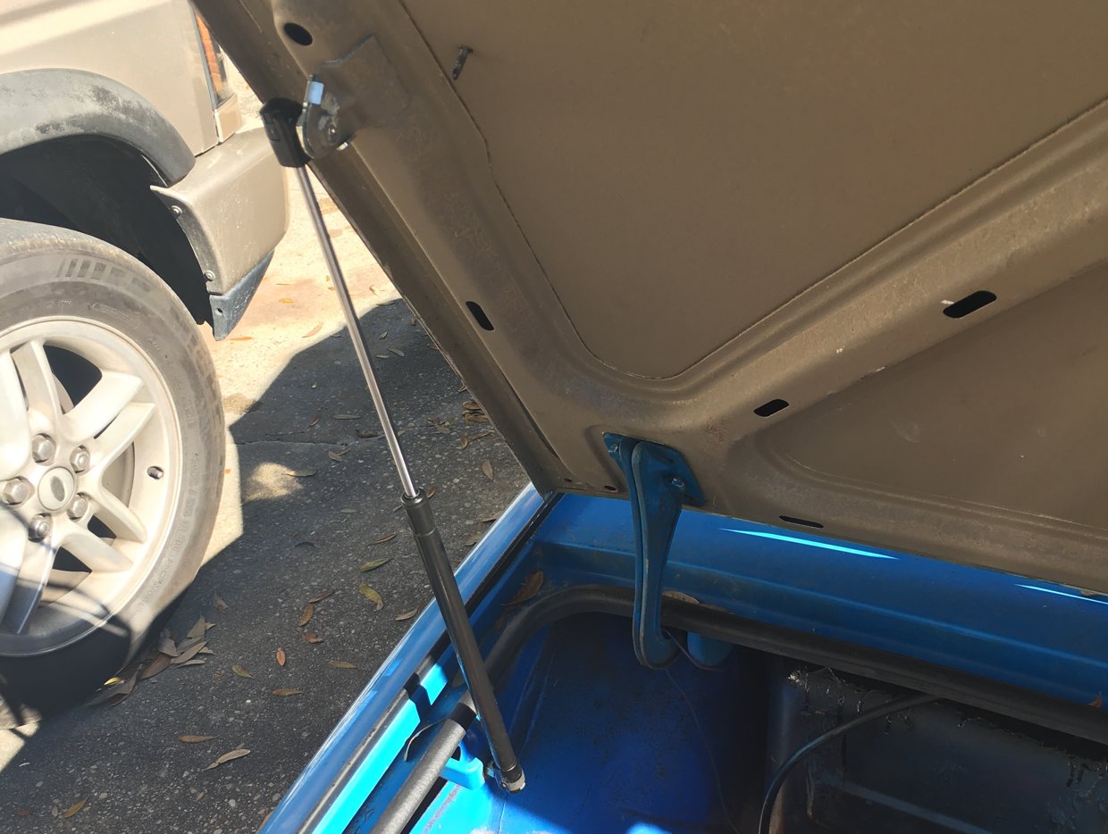 Triumph Spitfire Trunk Support - Fully Installed