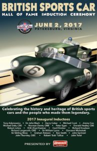 British Sports Car Hall of Fame poster by David Townsend of Sports Car Art