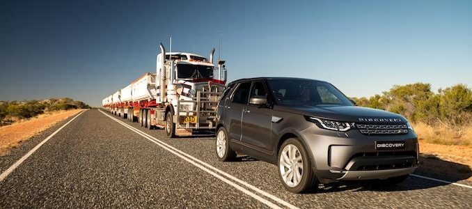 Land Rover Discovery Tows 110 Ton Road Train - Just British