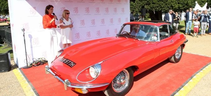 The Jaguar E-type collects Bridge of Weir Leather Company Cars of Our Years prize after a public vote