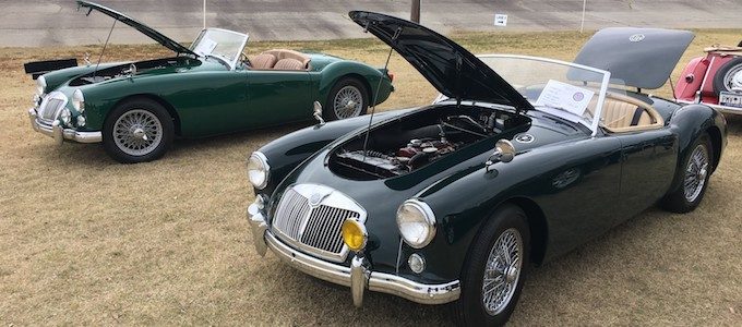 MGAs at the Columbia British Car Classic in 2018