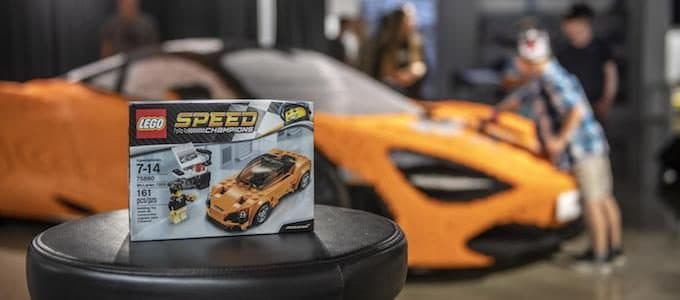 Full-size LEGO McLaren 720S now on display in Los Angeles at the Petersen Automotive Museum