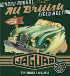 2018 Portland All British Field Meet Celebrating 42 Years Saluting Jaguar XK 120 - September 7th - 9th 2018 Poster