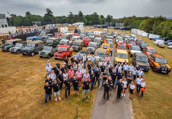 and Rover celebrates 70 years with the largest ever parade of vehicles on Goodwood Hill 9