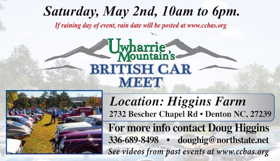 Uwharrie Mountains British Car Meet 2020