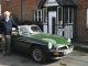 Image of Don Hayter, MGB Design, outside the headquarters of the MG Car Club