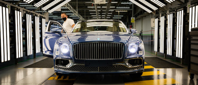 Flying Spur V8 production and deliveries underway - view of final fit and polish on production line