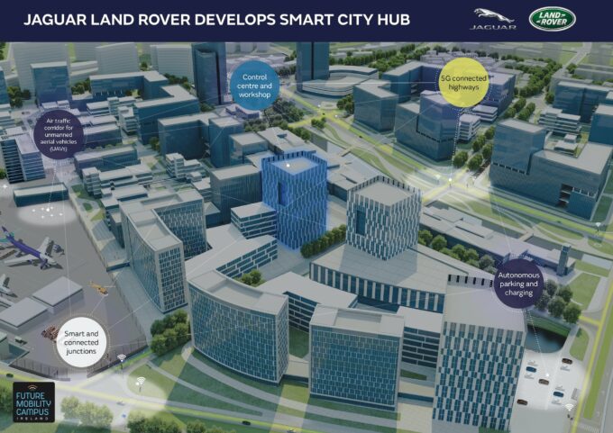 Jaguar Land Rover Develops Future Mobility Campus Ireland Smart City Hub To Test Self-Driving Vehicle Technology - Shannon Map