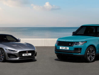 Jaguar Land Rover Hiring New Apprentices for 2021 - F-Type and Range Rover on Beach