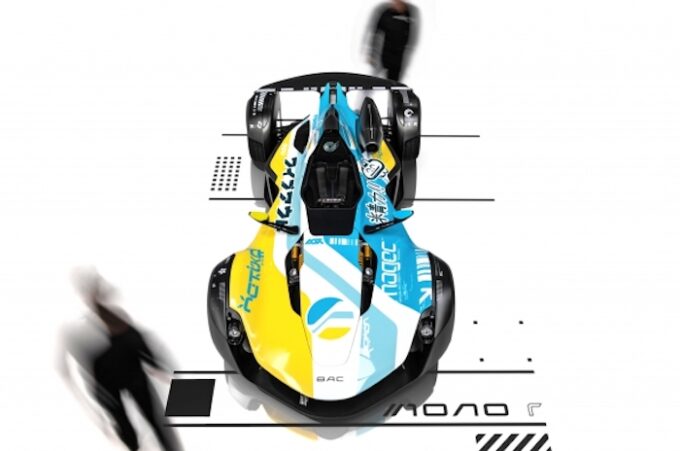 Mono R #1 is finished in the classic FEISAR blue, yellow and white scheme of WipEout