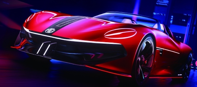 The MG Cyberster – striking sports concept to debut at Shanghai Show - Front 34 view