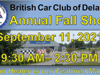 British Car Club of Deleware - Fall Show Poster 2021 Header