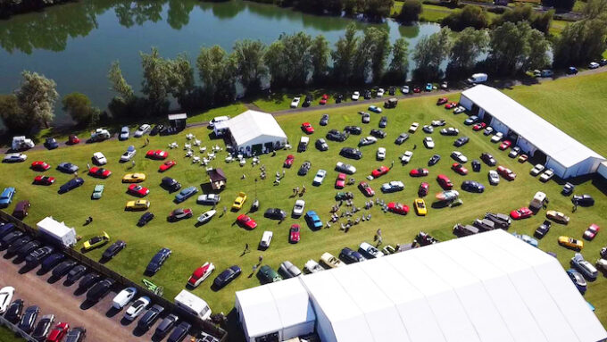 Aerial View of the Historics Auction Field at Windowview Lakes, Berkshire
