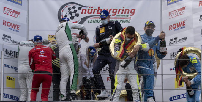 Aston Martin Records First Overall Victory on the Nürburgring Nordschleife Podium 2