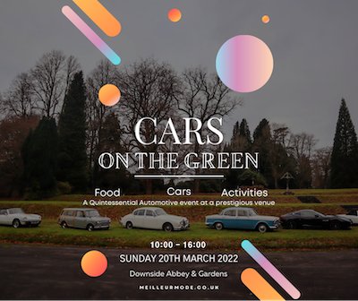 Cars on the Green at Downside Abbey