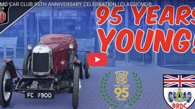 MG Car Club 95th Anniversary Celebration