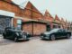 Bentley Heritage Collection Mark VI beside the Mulliner Continental GT Azure at Crewe