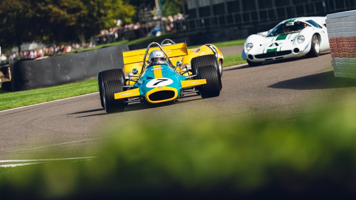 Historic racing cars competing at the 2026 Goodwood Revival