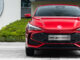 Red MG3 Hybrid+ hatchback, front view