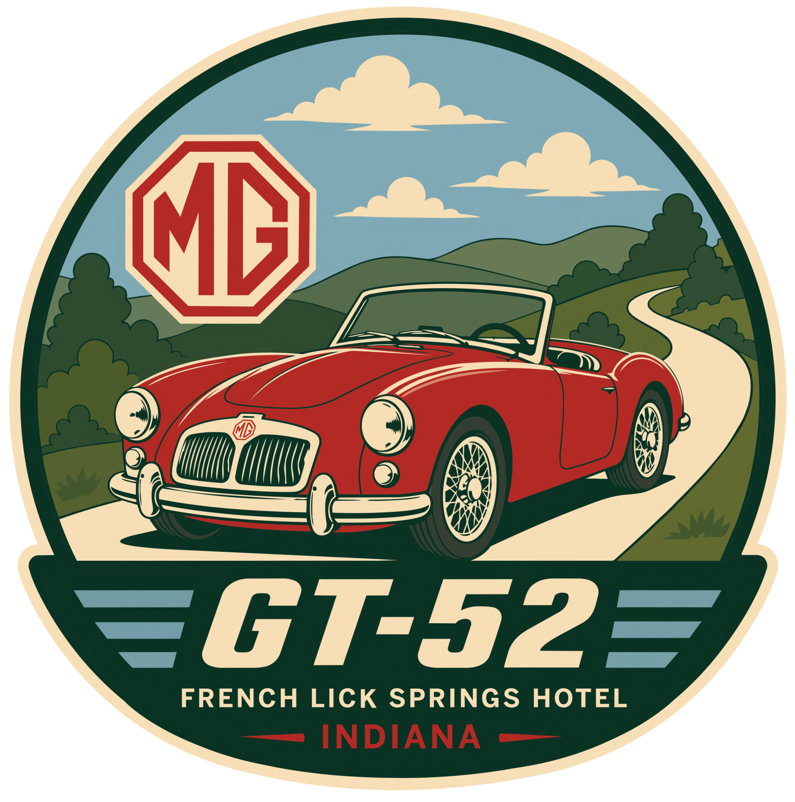 NAMGAR GT-52 logo - French Lick Springs Hotel, Indiana