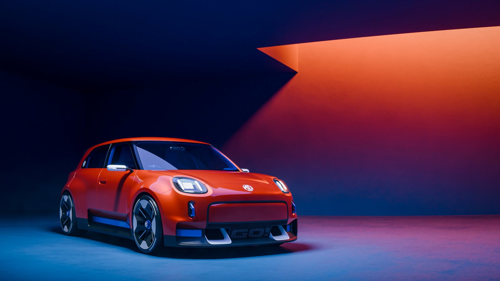 MG GO! concept car front three-quarter studio view